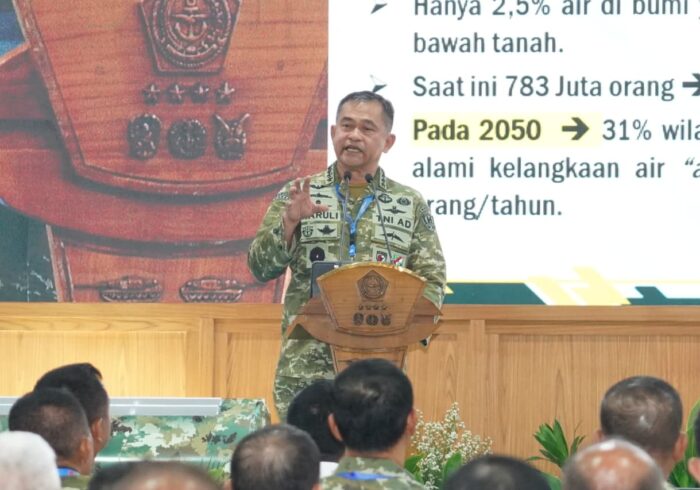 Kepala Staf Angkatan Darat (Kasad) Jenderal TNI Maruli Simanjuntak, M.Sc., dalam Apel Komandan Satuan (Dansat) TNI Tahun Anggaran 2026