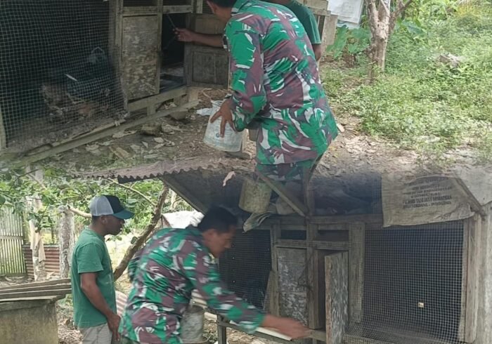 Peternakan Warga Didorong Berkembang, Babinsa Samatiga Ingatkan Pentingnya Kesehatan Unggas
