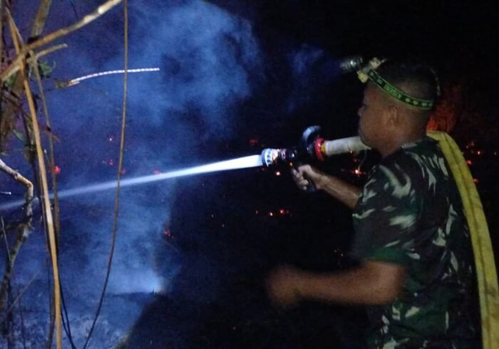 Kesiapan Personel TNI dalam Pembasahan Pasca Kebakaran Hutan