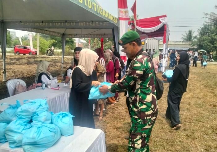 Antusias Publik di Gerakan Pangan Murah TMMD ke-130 oleh Kodim 0510/Tigaraksa
