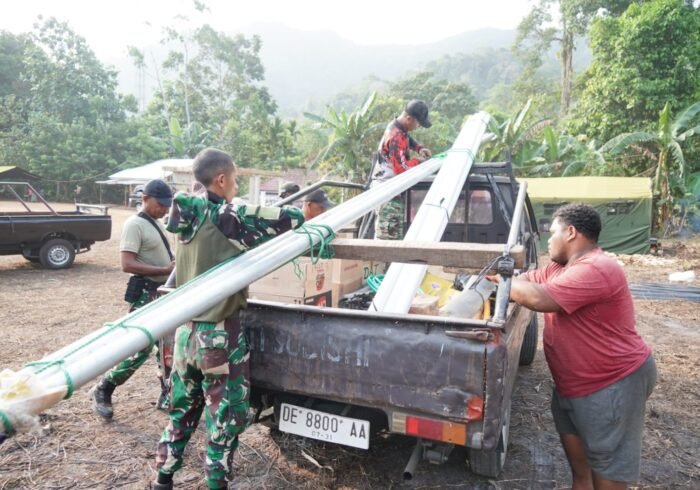 Proses Distribusi Material Pembangunan TMMD di Ambon