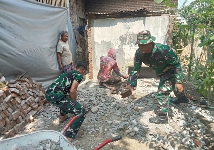 Pembangunan Rumah Suparlan Dimulai oleh Satgas TMMD ke-130 Kodim Tulungagung