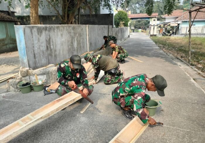 Satgas TMMD ke-130 Terus Optimalkan Pembuatan Bekisting di Tangerang